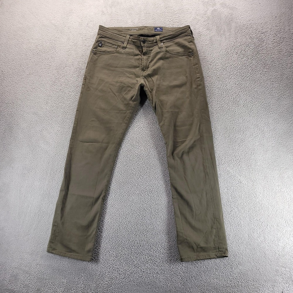 AG Jeans Mens 31x28 Brown The Matchbox Slim Straight Stretch Denim Comfort